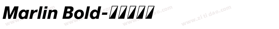 Marlin Bold字体转换